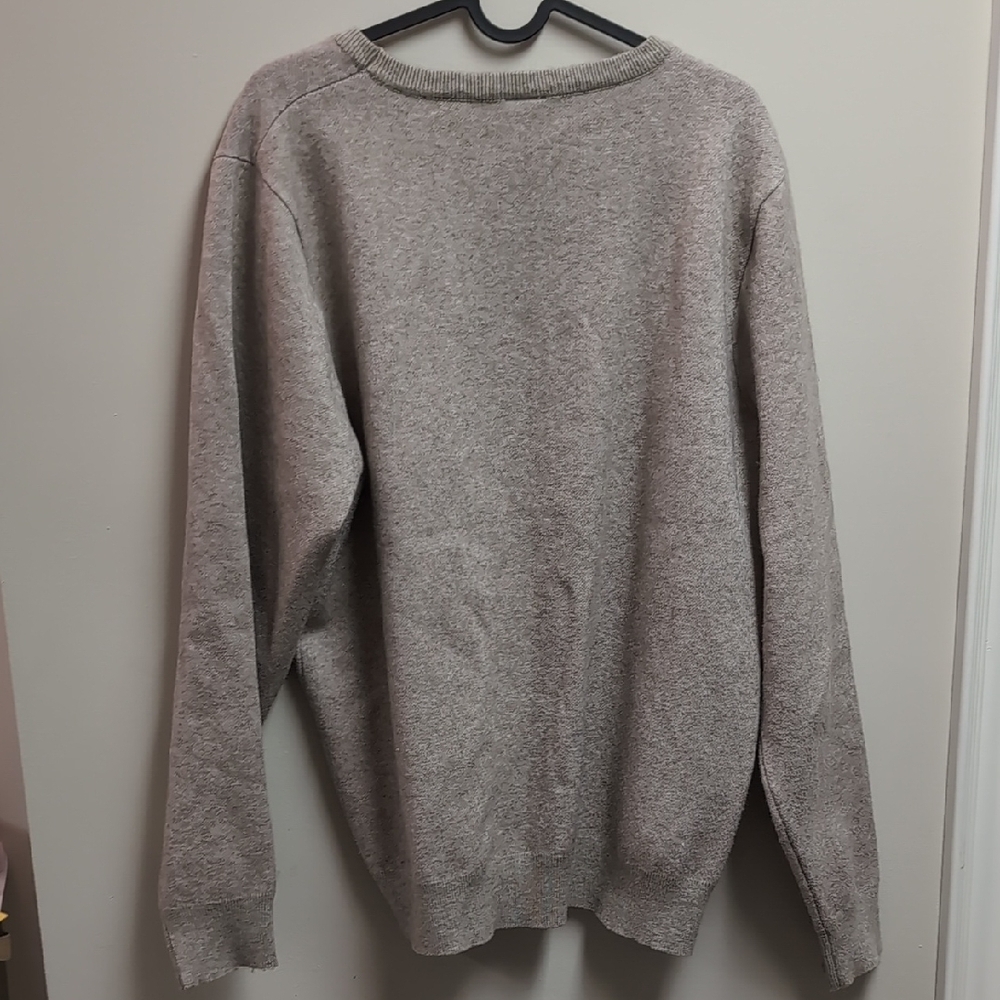 Cream Crewneck Sweater with Blue Cup Graphic - Picture 6 of 7